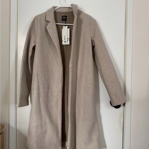 Zara Light Beige Wool Coat